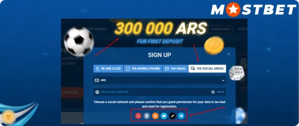 Registration via social networks